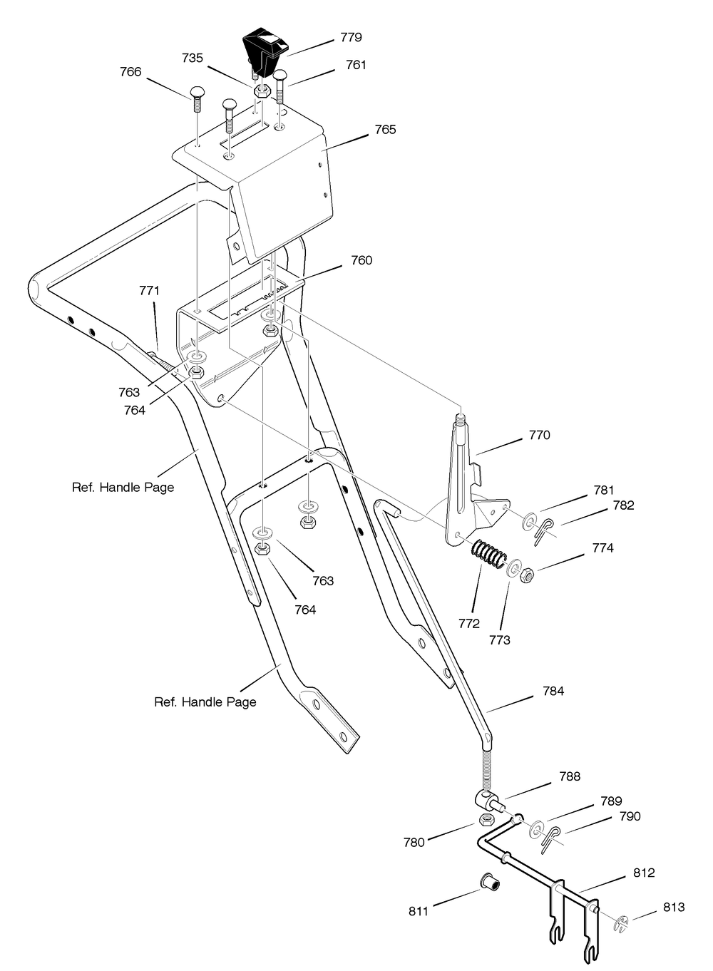 Control Panel Diagram and Parts List for C950-52420-0 2004 Briggs and Stratton Snow Blower